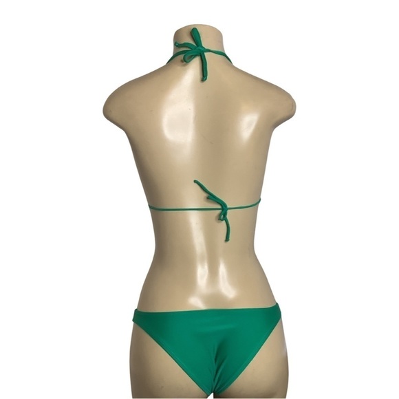 Recco Brazilian Tropical Green Bikini Set Size Medium New With Tags - Picture 3 of 4